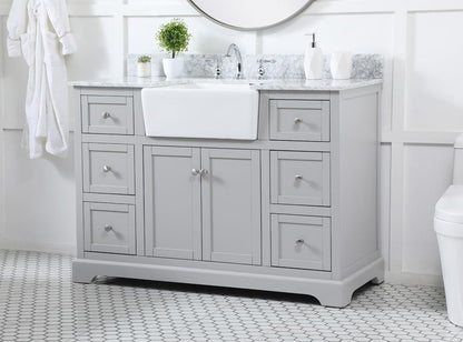 Elegant Furniture & Lighting - Franklin 48 inch Single bathroom vanity in grey - VF60248GR-BS veiw 3