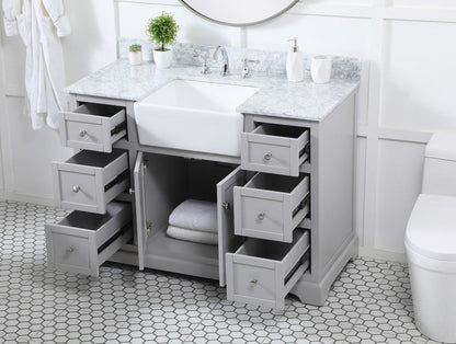 Elegant Furniture & Lighting - Franklin 48 inch Single bathroom vanity in grey - VF60248GR-BS veiw 4