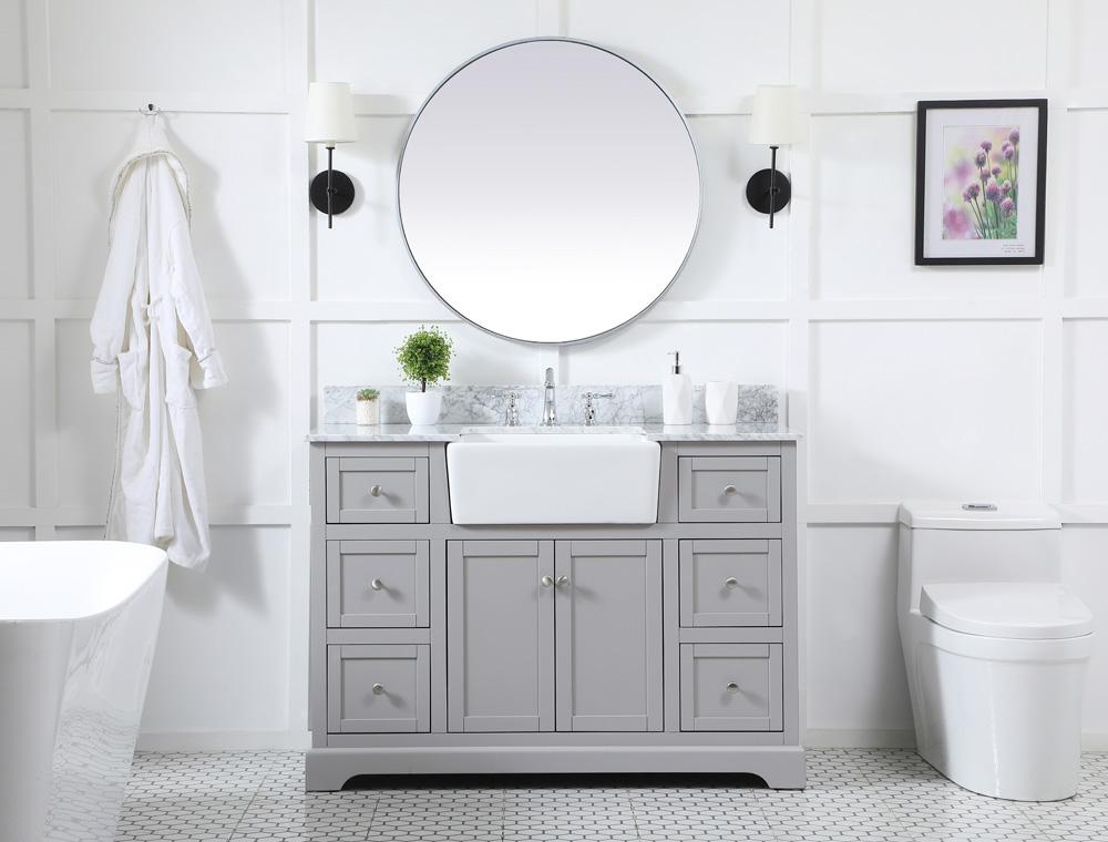 Elegant Furniture & Lighting - Franklin 48 inch Single bathroom vanity in grey - VF60248GR-BS veiw 5