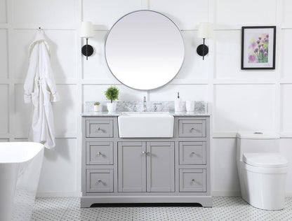 Elegant Furniture & Lighting - Franklin 48 inch Single bathroom vanity in grey - VF60248GR-BS veiw 5