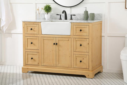 Elegant Furniture & Lighting - Franklin 48 inch Single bathroom vanity in natural wood - VF60248NW-BS veiw 3