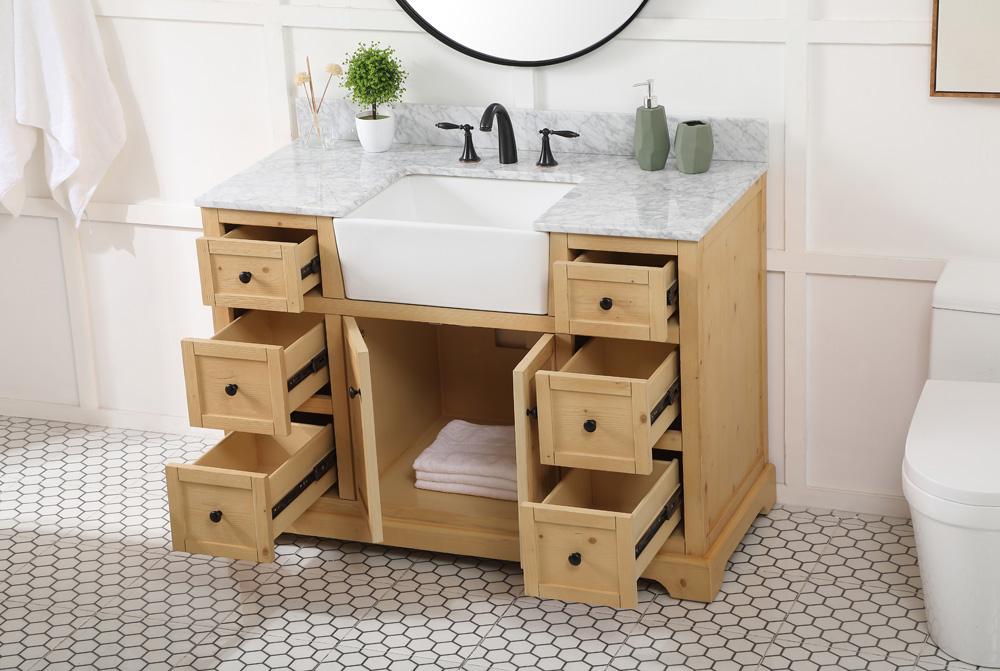 Elegant Furniture & Lighting - Franklin 48 inch Single bathroom vanity in natural wood - VF60248NW-BS veiw 4