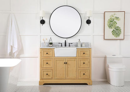 Elegant Furniture & Lighting - Franklin 48 inch Single bathroom vanity in natural wood - VF60248NW-BS veiw 5
