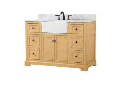 Elegant Furniture & Lighting - Franklin 48 inch Single bathroom vanity in natural wood - VF60248NW-BS veiw 8