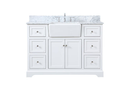 Elegant Furniture & Lighting - Franklin 48 inch Single bathroom vanity in white - VF60248WH-BS veiw 1