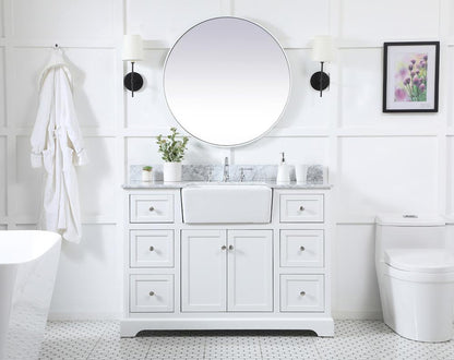 Elegant Furniture & Lighting - Franklin 48 inch Single bathroom vanity in white - VF60248WH-BS veiw 5