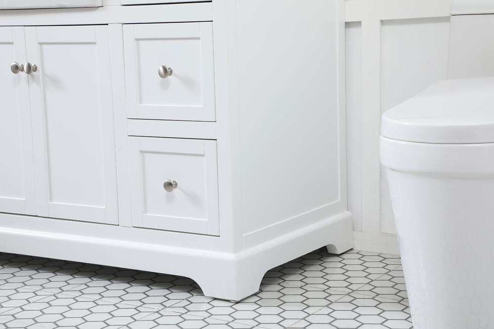 Elegant Furniture & Lighting - Franklin 48 inch Single bathroom vanity in white - VF60248WH-BS veiw 7