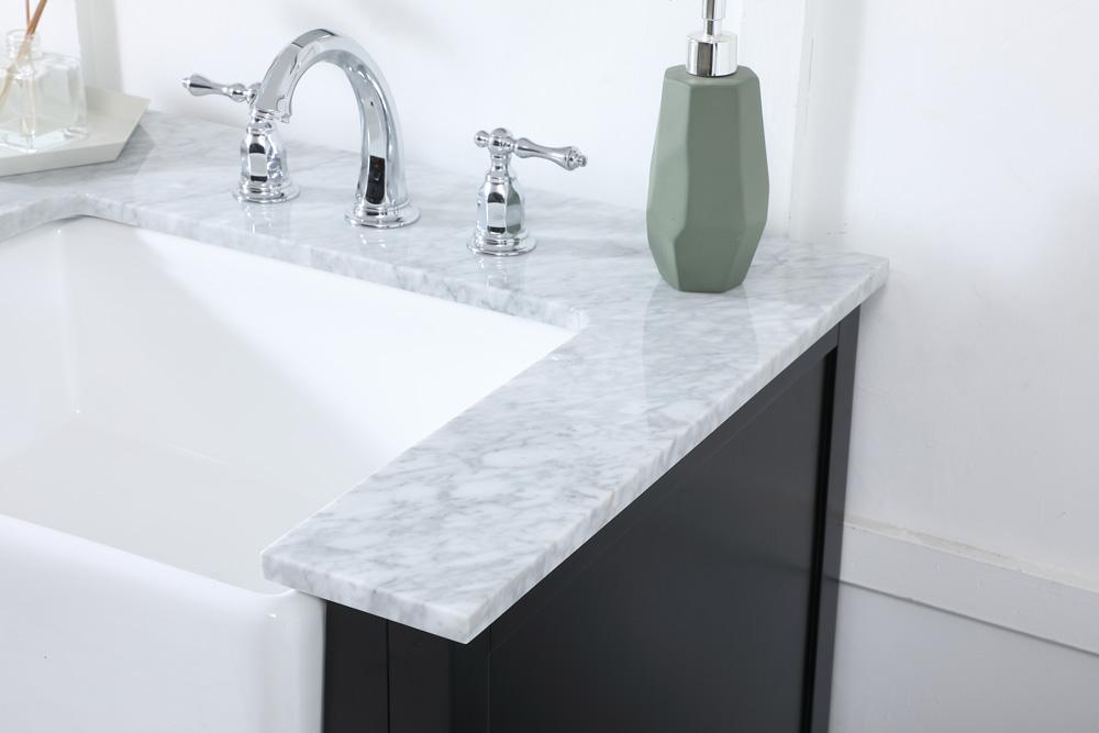 Elegant Furniture & Lighting - Franklin 60 inch double bathroom vanity in black - VF60260DBK veiw 6