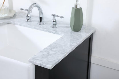 Elegant Furniture & Lighting - Franklin 60 inch double bathroom vanity in black - VF60260DBK veiw 6