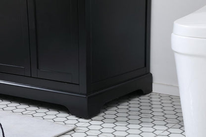 Elegant Furniture & Lighting - Franklin 60 inch double bathroom vanity in black - VF60260DBK veiw 7