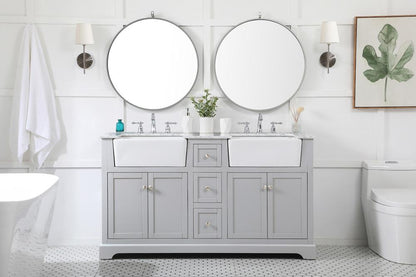 Elegant Furniture & Lighting - Franklin 60 inch double bathroom vanity in grey - VF60260DGR veiw 5