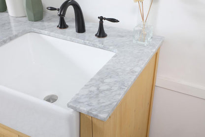 Elegant Furniture & Lighting - Franklin 60 inch double bathroom vanity in natural wood - VF60260DNW veiw 6