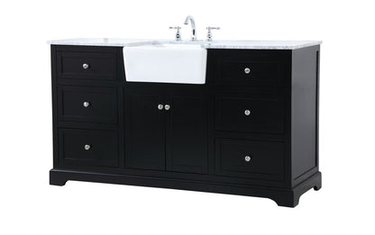 Elegant Furniture & Lighting - Franklin 60 inch Single bathroom vanity in black - VF60260BK veiw 8