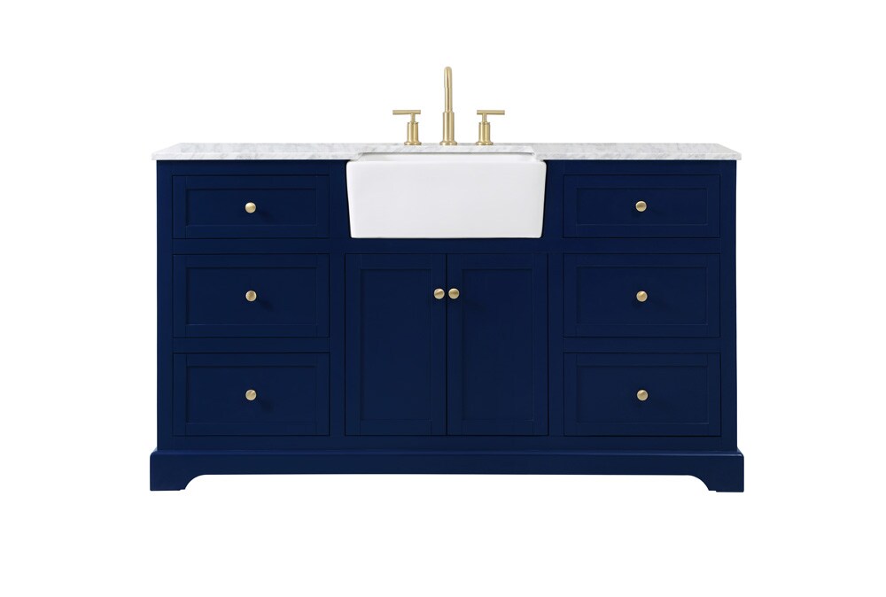 Elegant Furniture & Lighting - Franklin 60 inch Single bathroom vanity in blue - VF60260BL veiw 1
