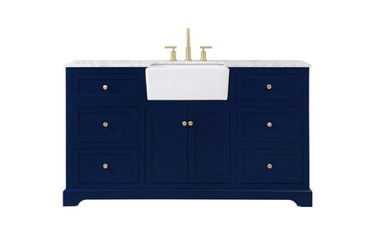 Elegant Furniture & Lighting - Franklin 60 inch Single bathroom vanity in blue - VF60260BL veiw 1