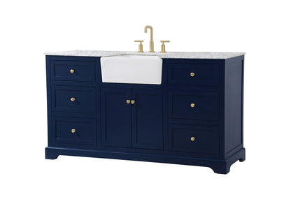 Elegant Furniture & Lighting - Franklin 60 inch Single bathroom vanity in blue - VF60260BL veiw 8