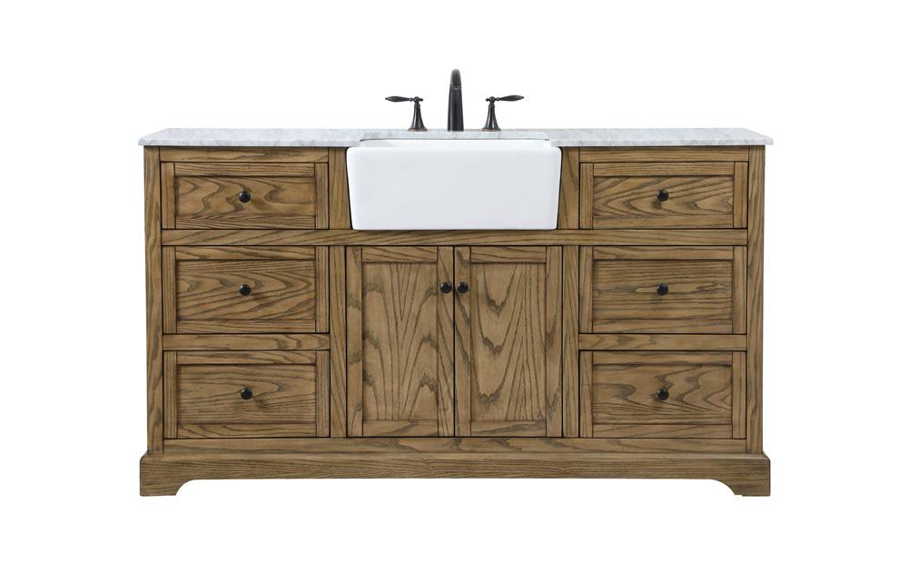 Elegant Furniture & Lighting - Franklin 60 inch Single bathroom vanity in driftwood - VF60260DW veiw 1