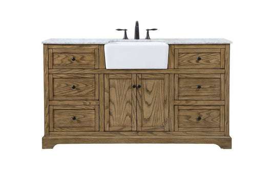 Elegant Furniture & Lighting - Franklin 60 inch Single bathroom vanity in driftwood - VF60260DW veiw 1