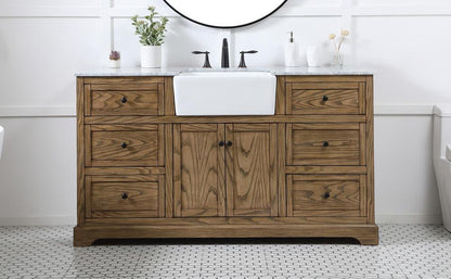 Elegant Furniture & Lighting - Franklin 60 inch Single bathroom vanity in driftwood - VF60260DW veiw 2