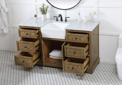 Elegant Furniture & Lighting - Franklin 60 inch Single bathroom vanity in driftwood - VF60260DW veiw 4