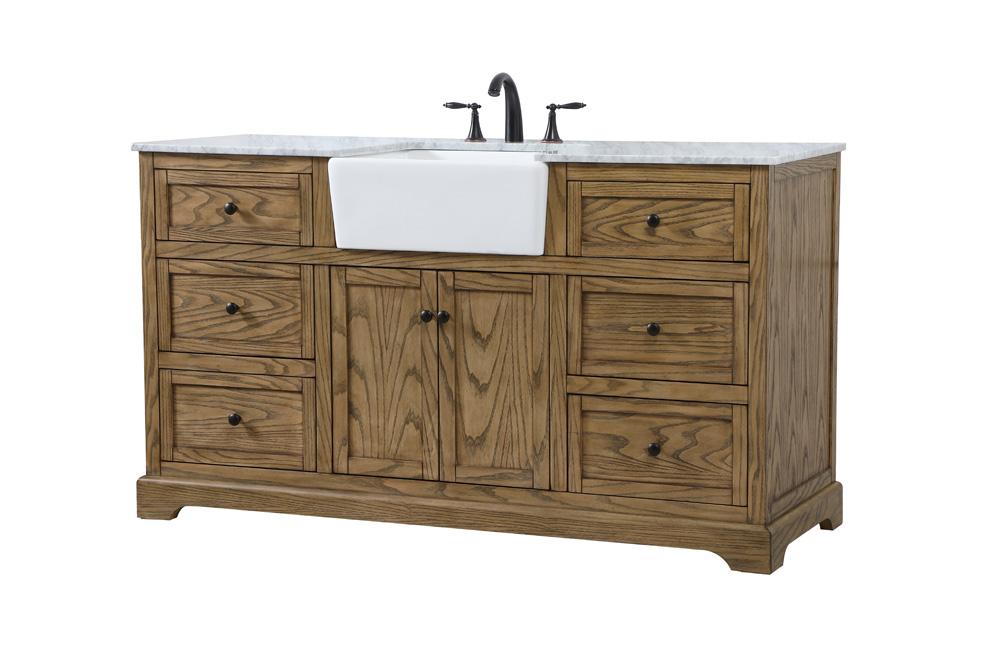 Elegant Furniture & Lighting - Franklin 60 inch Single bathroom vanity in driftwood - VF60260DW veiw 9