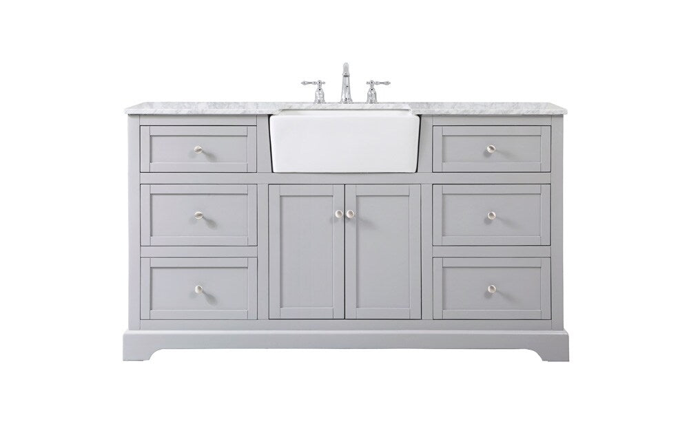Elegant Furniture & Lighting - Franklin 60 inch Single bathroom vanity in grey - VF60260GR veiw 1