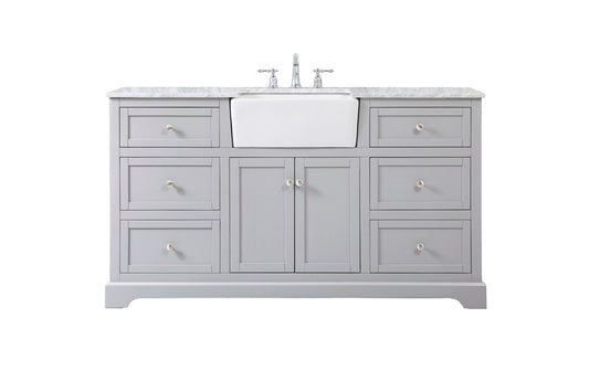 Elegant Furniture & Lighting - Franklin 60 inch Single bathroom vanity in grey - VF60260GR veiw 1