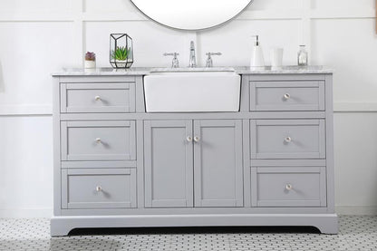 Elegant Furniture & Lighting - Franklin 60 inch Single bathroom vanity in grey - VF60260GR veiw 2