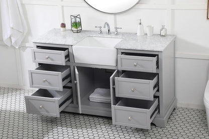 Elegant Furniture & Lighting - Franklin 60 inch Single bathroom vanity in grey - VF60260GR veiw 4