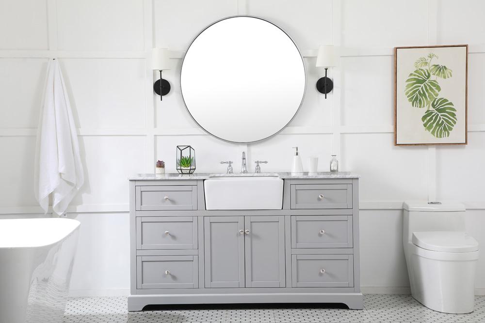 Elegant Furniture & Lighting - Franklin 60 inch Single bathroom vanity in grey - VF60260GR veiw 5