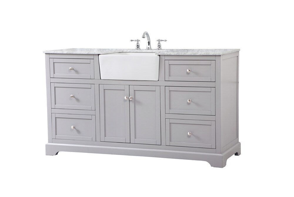 Elegant Furniture & Lighting - Franklin 60 inch Single bathroom vanity in grey - VF60260GR veiw 8
