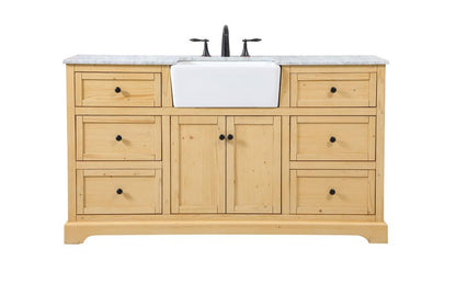 Elegant Furniture & Lighting - Franklin 60 inch Single bathroom vanity in natural wood - VF60260NW veiw 1