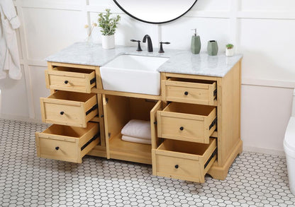 Elegant Furniture & Lighting - Franklin 60 inch Single bathroom vanity in natural wood - VF60260NW veiw 4