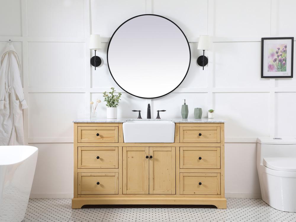 Elegant Furniture & Lighting - Franklin 60 inch Single bathroom vanity in natural wood - VF60260NW veiw 5