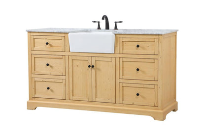 Elegant Furniture & Lighting - Franklin 60 inch Single bathroom vanity in natural wood - VF60260NW veiw 8