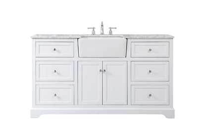 Elegant Furniture & Lighting - Franklin 60 inch Single bathroom vanity in white - VF60260WH veiw 1