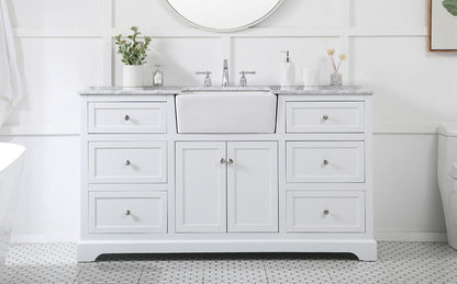 Elegant Furniture & Lighting - Franklin 60 inch Single bathroom vanity in white - VF60260WH veiw 2