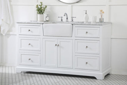 Elegant Furniture & Lighting - Franklin 60 inch Single bathroom vanity in white - VF60260WH veiw 3