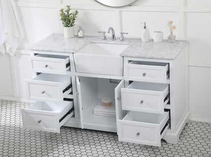 Elegant Furniture & Lighting - Franklin 60 inch Single bathroom vanity in white - VF60260WH veiw 4