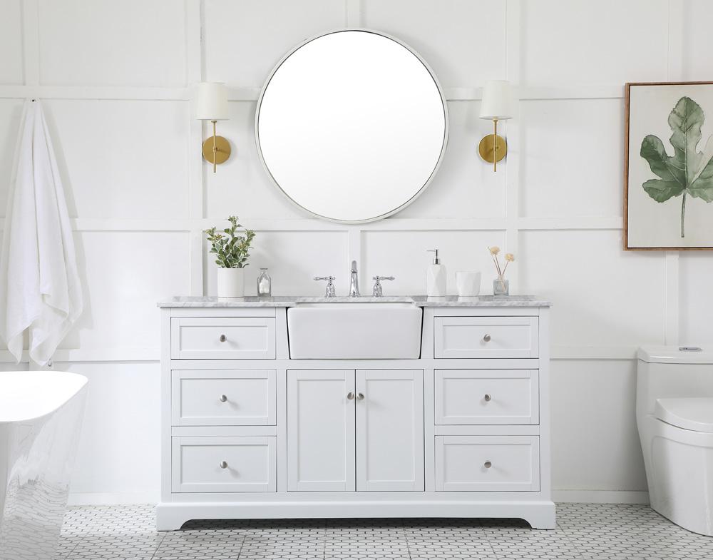 Elegant Furniture & Lighting - Franklin 60 inch Single bathroom vanity in white - VF60260WH veiw 5