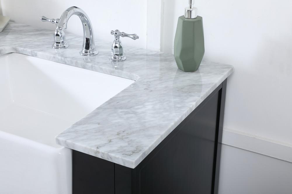 Elegant Furniture & Lighting - Franklin 72 inch double bathroom vanity in black - VF60272DBK veiw 6