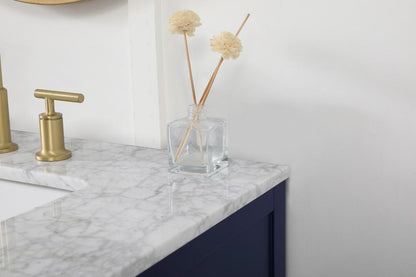 Elegant Furniture & Lighting - Franklin 72 inch double bathroom vanity in blue - VF60272DBL veiw 6