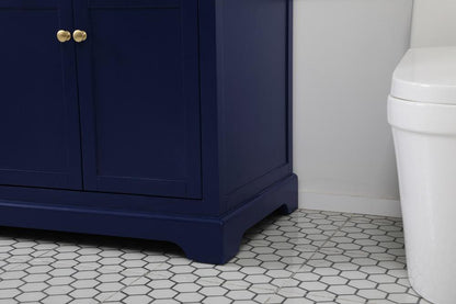 Elegant Furniture & Lighting - Franklin 72 inch double bathroom vanity in blue - VF60272DBL veiw 7