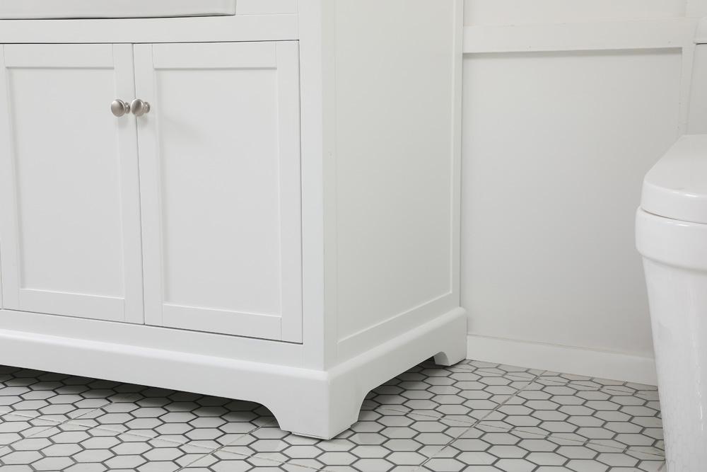 Elegant Furniture & Lighting - Franklin 72 inch double bathroom vanity in white - VF60272DWH veiw 7