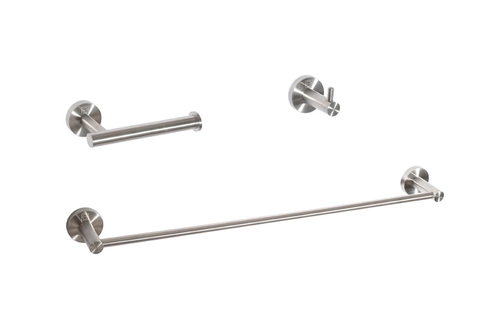 Elegant Furniture & Lighting - Freya 3-Piece Bathroom Hardware Set in Brushed Nickel - HWB-11S3HBNK veiw 1