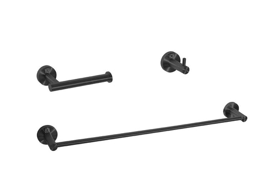 Elegant Furniture & Lighting - Freya 3-Piece Bathroom Hardware Set in Matte Black - HWB-11S3HMBK veiw 1