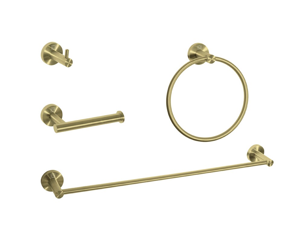 Elegant Furniture & Lighting - Freya 4-Piece Bathroom Hardware Set in Brushed Gold - HWB-11S4BGD veiw 1