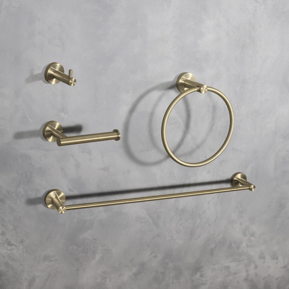 Elegant Furniture & Lighting - Freya 4-Piece Bathroom Hardware Set in Brushed Gold - HWB-11S4BGD veiw 2
