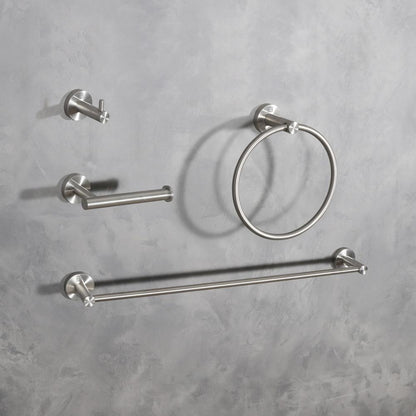 Elegant Furniture & Lighting - Freya 4-Piece Bathroom Hardware Set in Brushed Nickel - HWB-11S4BNK veiw 2