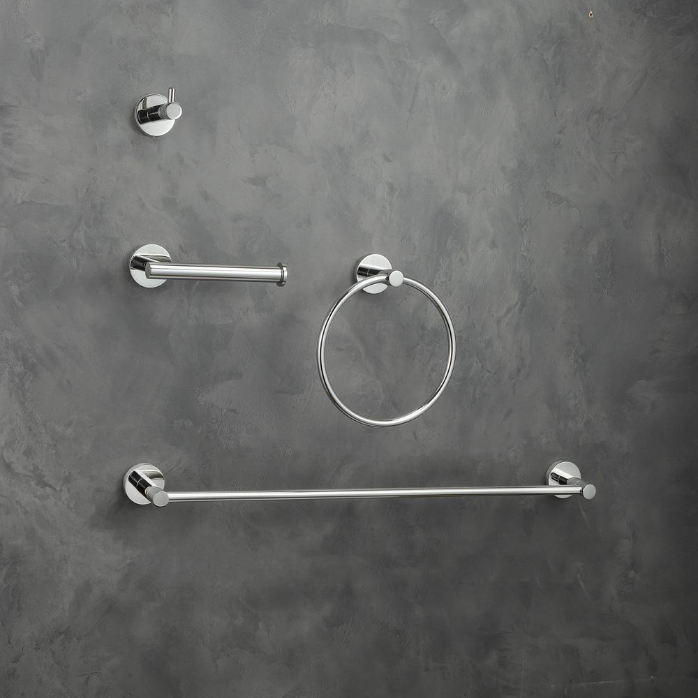 Elegant Furniture & Lighting - Freya 4-Piece Bathroom Hardware Set in Chrome - HWB-11S4PCH veiw 2